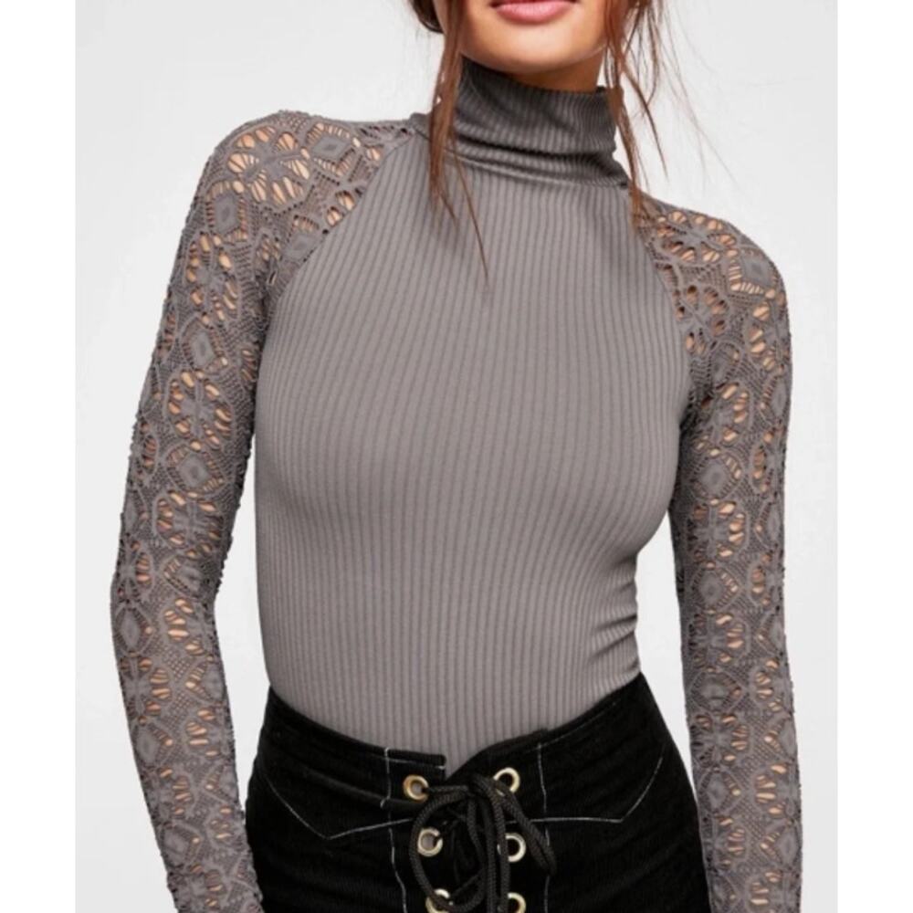 NWT Intimately at Free People Harlow Lace Top | Color Indigo | Size XS/S